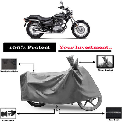 Amexride Two Wheeler Cover for Bajaj(Eliminator, Grey)