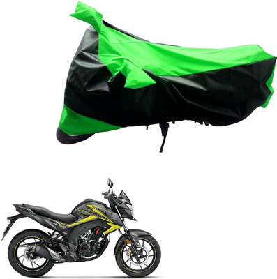 MWBB Waterproof Two Wheeler Cover for Honda(CB Hornet 160, Black, Green)