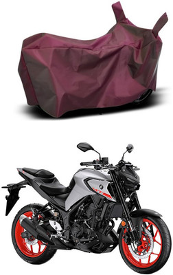 Mdstar Waterproof Two Wheeler Cover for Yamaha(MT-03, Maroon)