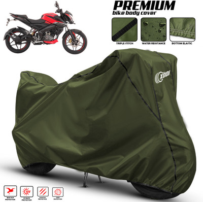 xodi Waterproof Two Wheeler Cover for Bajaj(Pulsar 180NS BS6, Green, Black)