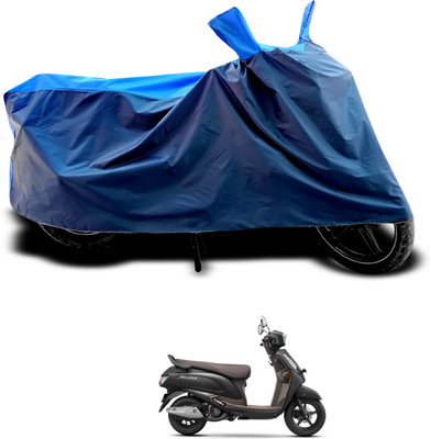 CODOKI Waterproof Two Wheeler Cover for Suzuki(Access 125, Black, Blue)