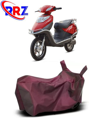 RRZ Waterproof Two Wheeler Cover for Hero Electric(Electric Flash, Maroon)