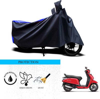 SnehaSales Waterproof Two Wheeler Cover for Hero(Destini 125, Black, Blue)