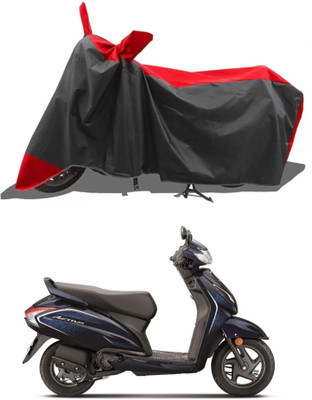 RAQTRO Waterproof Two Wheeler Cover for Honda(Activa 6G, Red, Black)