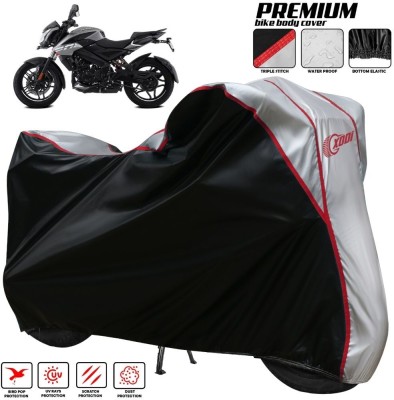 xodi Two Wheeler Cover for Bajaj(Pulsar NS200 BS6, Silver, Black)