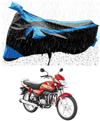 Mdstar Waterproof Two Wheeler Cover for Hero(HF Deluxe, Blue, Black)