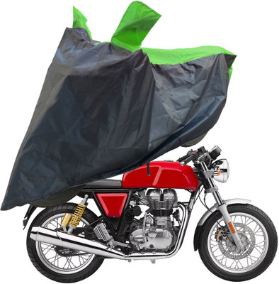 RiderShine Two Wheeler Cover for Royal Enfield(Continental GT, Black, Green)