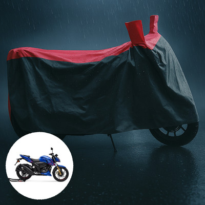 CODOKI Waterproof Two Wheeler Cover for TVS(Apache RTR 200, Grey, Red)