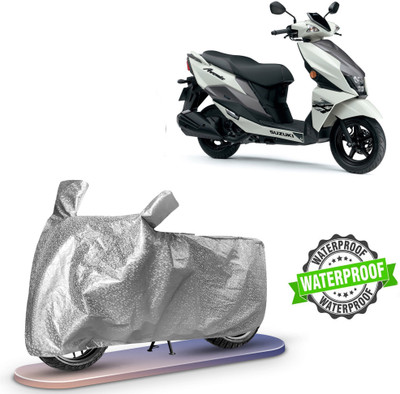 ROYAL AUTO MART Waterproof Two Wheeler Cover for Suzuki, Universal For Bike(Avenis 125, Silver)