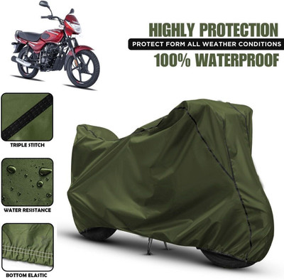 Shiv Kanha Waterproof Two Wheeler Cover for Bajaj(Platina, Green, Black)