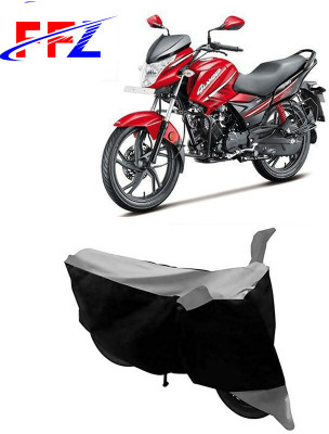 FFZ Waterproof Two Wheeler Cover for Hero(Glamour i3s, Black, Grey)