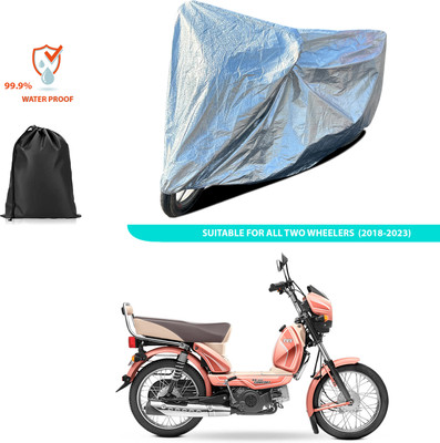 GOSHIV-car and bike accessories Waterproof Two Wheeler Cover for TVS(Silver)