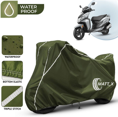 MATT_X Waterproof Two Wheeler Cover for Honda(Dio, Multicolor, Green, White)