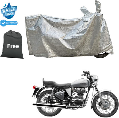 CODOKI Waterproof Two Wheeler Cover for Royal Enfield(Electra 4S, Silver)