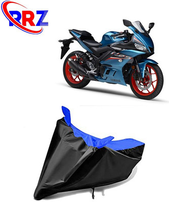 RRZ Waterproof Two Wheeler Cover for Yamaha(YZF R25, Black, Blue)