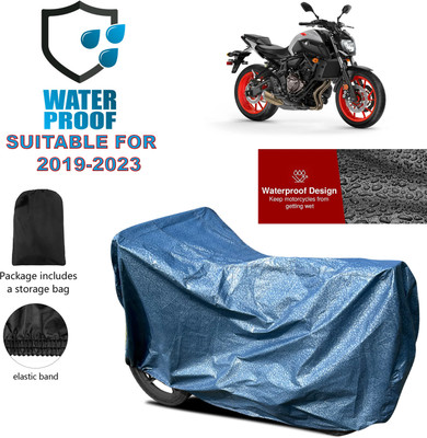 GOSHIV-car and bike accessories Waterproof Two Wheeler Cover for Yamaha(MT 07, Blue)