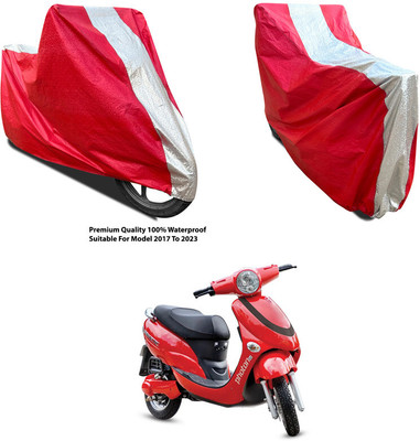 AutoGalaxy Waterproof Two Wheeler Cover for Hero(Electric Photon BS6, Silver, Red)