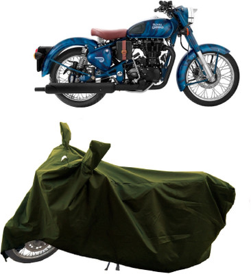 GROFATIK Two Wheeler Cover for Royal Enfield(Classic Squadron BS6, Green)