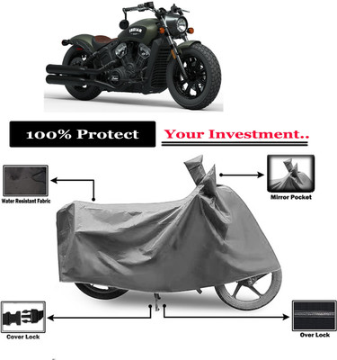 Amexride Two Wheeler Cover for Indian(Scout, Grey)