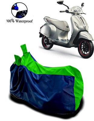 Autofly Waterproof Two Wheeler Cover for Bajaj(New Chetak, Blue, Green)