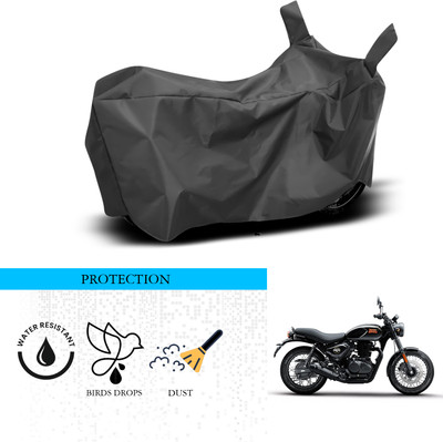 ANTHUB Waterproof Two Wheeler Cover for Royal Enfield(Hunter 350, Black)