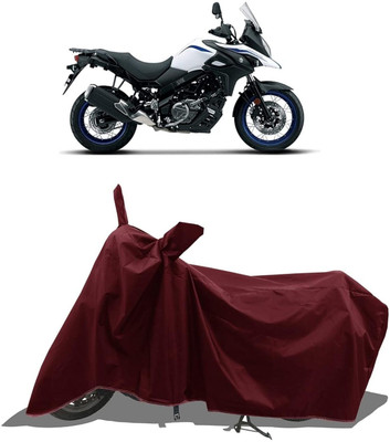 DeepShakshi AUTOMOTIVE Two Wheeler Cover for Suzuki(V-Strom 650 XT, Maroon)