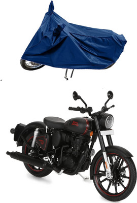 SPECTUS Two Wheeler Cover for Royal Enfield(Classic Stealth Black, Blue)