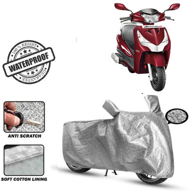 Autoinnovation Waterproof Two Wheeler Cover for Hero(Destini 125, Silver)