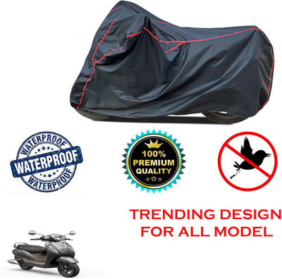 THE REAL ARV Waterproof Two Wheeler Cover for Suzuki(Burgman Street, Black)