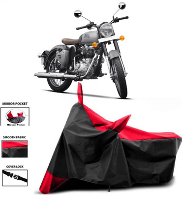 WMIZEXA Two Wheeler Cover for Royal Enfield(Bullet, Red, Black)