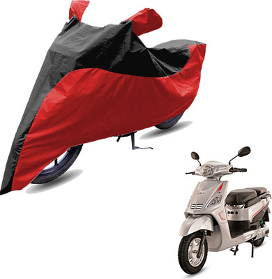 RiderShine Two Wheeler Cover for Hero(Electric NYX BS6, Red, Black)