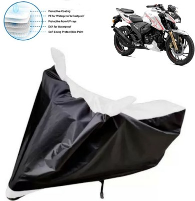 ma collections Waterproof Two Wheeler Cover for TVS(Apache RTR 200 4V, Black)