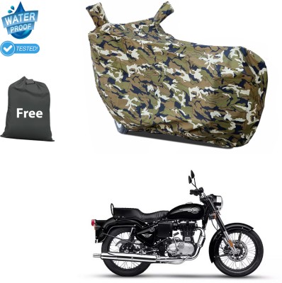 GOSHIV-car and bike accessories Waterproof Two Wheeler Cover for Royal Enfield(Bullet 350 Twinspark, Yellow)