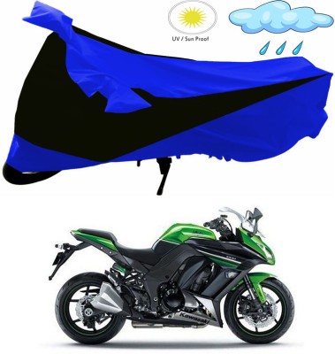 Ascension Two Wheeler Cover for Kawasaki(Ninja 1000, Black, Blue)