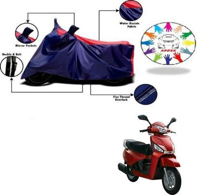 DeepShakshi AUTOMOTIVE Waterproof Two Wheeler Cover for Mahindra(Gusto, Blue, Red)