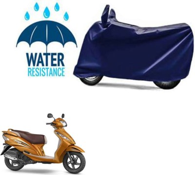 Mdstar Waterproof Two Wheeler Cover for TVS(Wego BS6, Blue)