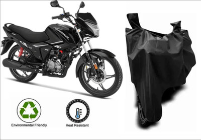 MMSSTAR Waterproof Two Wheeler Cover for Hero(Glamour FI, Black)
