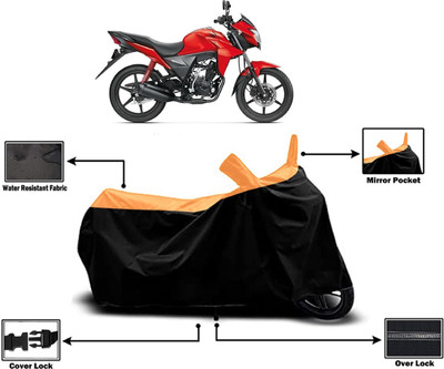 Amexride Two Wheeler Cover for Honda(CB Twister, Orange)