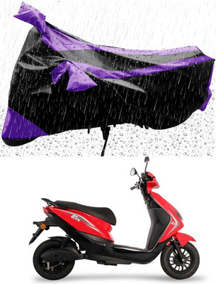MMSSTAR Waterproof Two Wheeler Cover for Ampere(Reo Elite, Purple, Black)