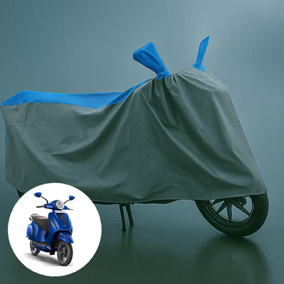 CODOKI Waterproof Two Wheeler Cover for Bajaj(New Chetak, Grey, Blue)