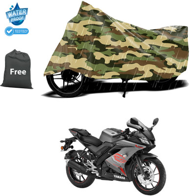 CODOKI Waterproof Two Wheeler Cover for Yamaha(YZF-R15 V3 BS6, Yellow)