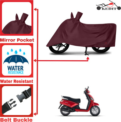 KEDIT Two Wheeler Cover for Mahindra(Gusto, Maroon)