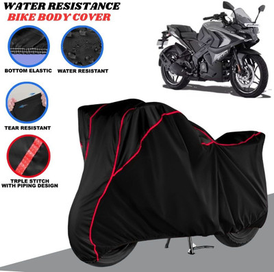 SRP PRODUCT Waterproof Two Wheeler Cover for Bajaj(Pulsar RS 200, Black, Red)