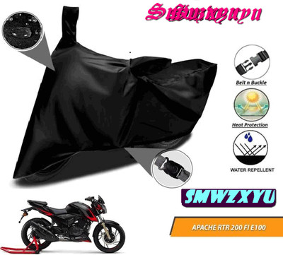 smwzxyu Waterproof Two Wheeler Cover for TVS(Apache RTR 160, Black)