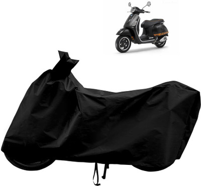 Horseyaart Waterproof Two Wheeler Cover for Vespa(GTS Super 300, Black)