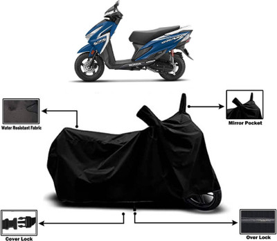 KEDIT Two Wheeler Cover for Honda(Grazia BS6, Black)