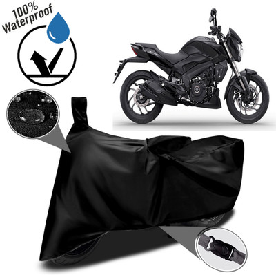 ROYAL AUTO MART Waterproof Two Wheeler Cover for Bajaj(Dominar 250, Black)