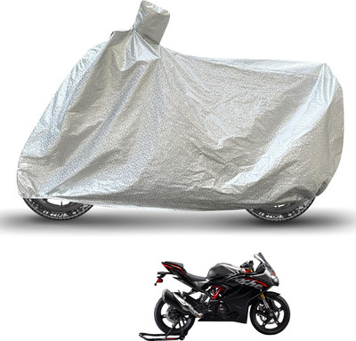 Caronix Waterproof Two Wheeler Cover for TVS(Apache RR 310, Silver)