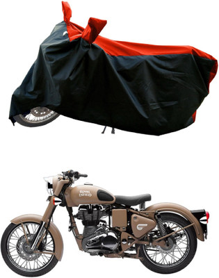 DeepShakshi AUTOMOTIVE Waterproof Two Wheeler Cover for Royal Enfield(Classic Desert Storm, Red)