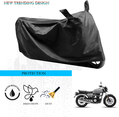 ANTHUB Waterproof Two Wheeler Cover for Honda(Hness CB350, Black)